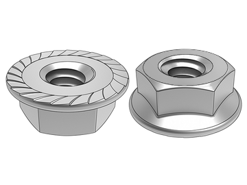 ASME B18.16.4.1 Đai ốc mặt bích lục giác (có răng chống trượt)