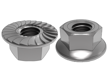 JIS B 1190-1 Đai ốc mặt bích lục giác có răng cưa, các mặt đối diện nhỏ